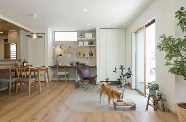 昭和住宅の土間リビングの施工事例